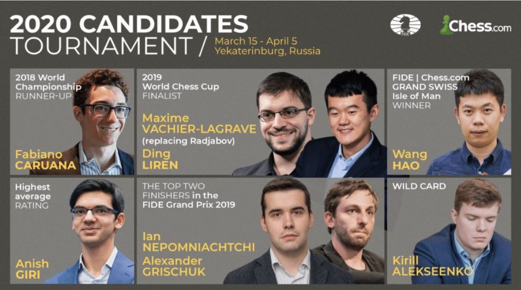 Șah. Se reia Turneul Candidaților, pe 19 aprilie. Anunțul FIDE