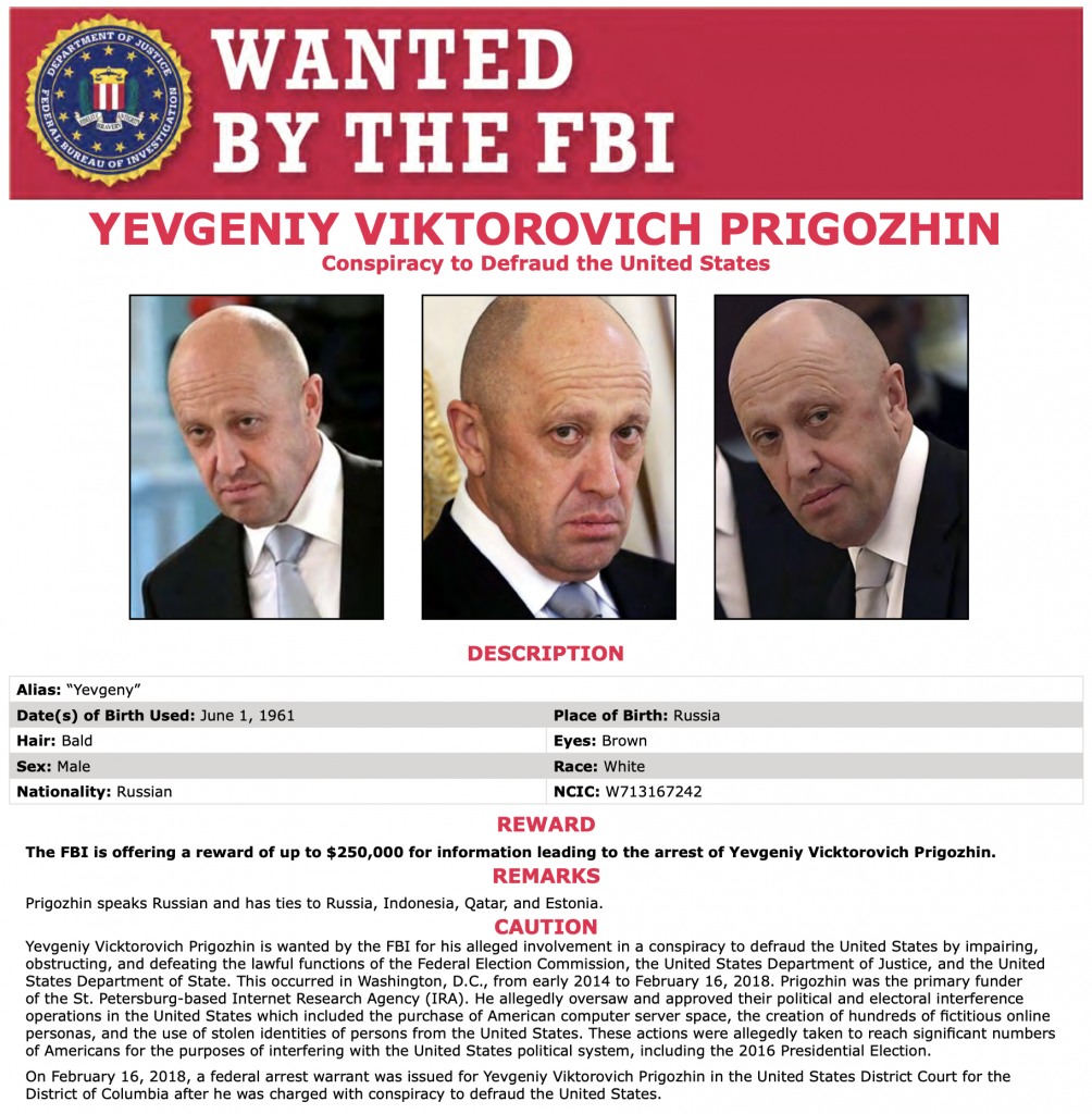 FBI, atac direct la Putin. Omul cel mai apropiat de Kremlin are o recompensă pe capul lui