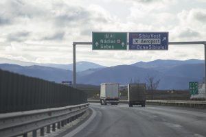 Autostrada A10 Sebeș-Turda, restricții de circulație. O porțiune de drum s-a surpat. Foto