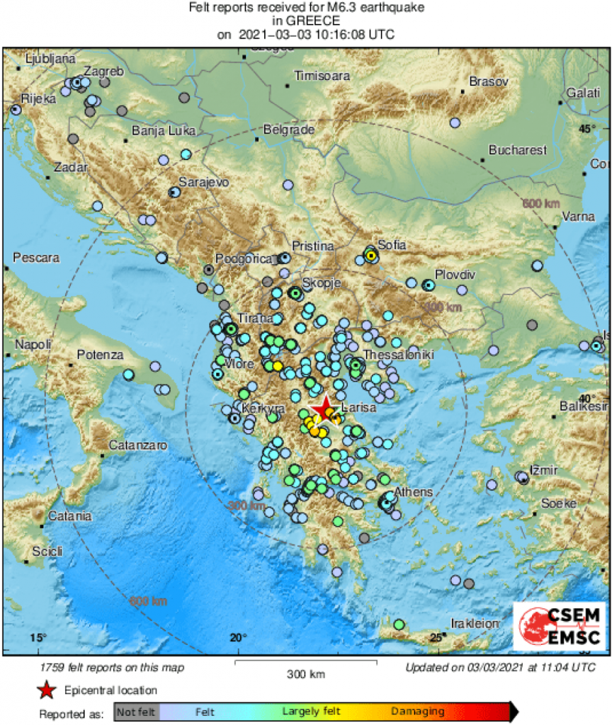 Cutremur de 6.3 în Grecia. Seismul s-a resimțit în țările vecine