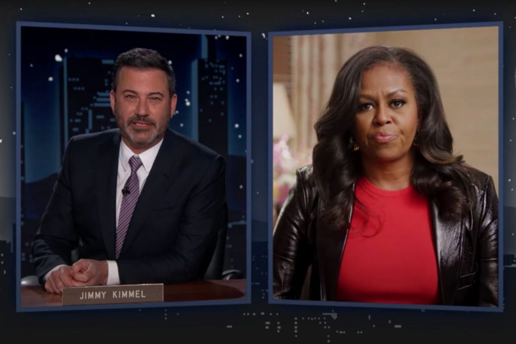 Michelle Obama, atac dur la prezentatorul Jimmy Kimmel: Este obsedat de ceva într-un mod morbid