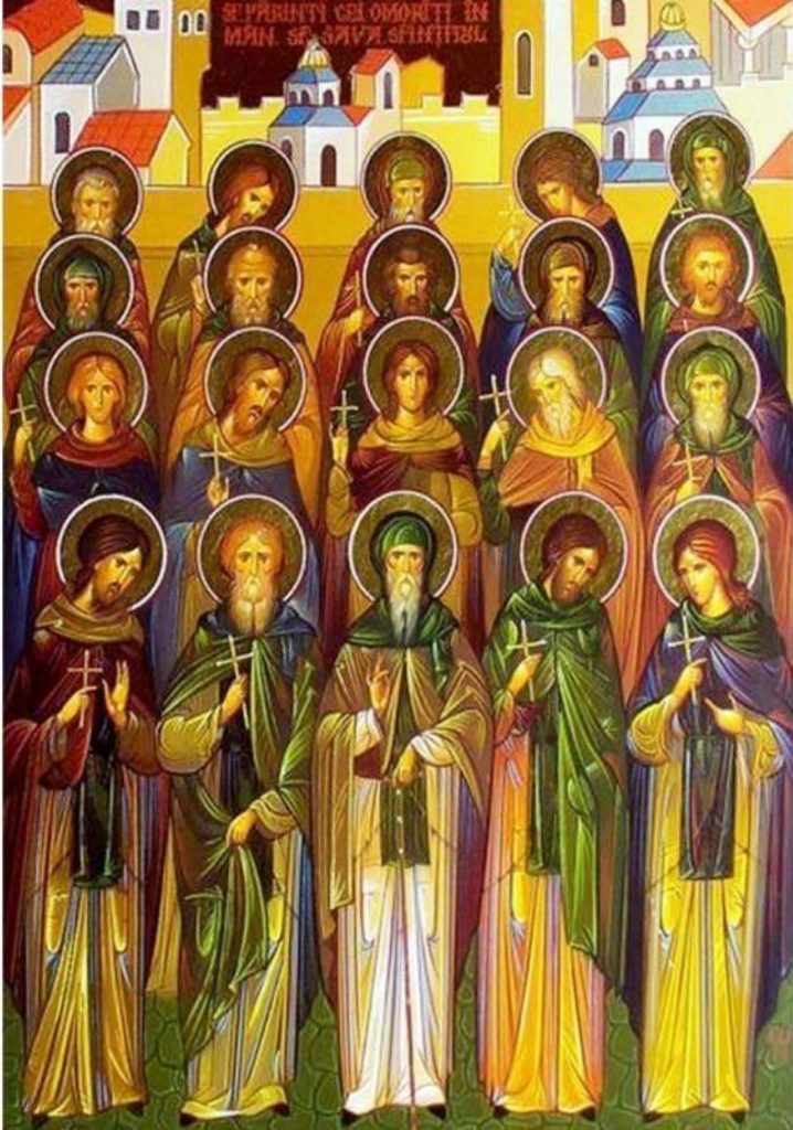 Mucenicii de la Mănăstirea Sfântul Sava - Calendar creștin ortodox: 20 martie
