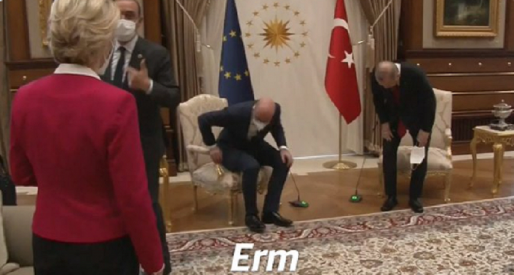 Incident diplomatic de toată jena. Ursula Von der Leyen, pusă într-o situaţie penibilă la întâlnirea cu Erdogan. VIDEO