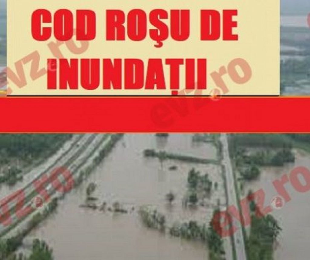 Inundații puternice în România. Cod roșu în Județul Satu Mare