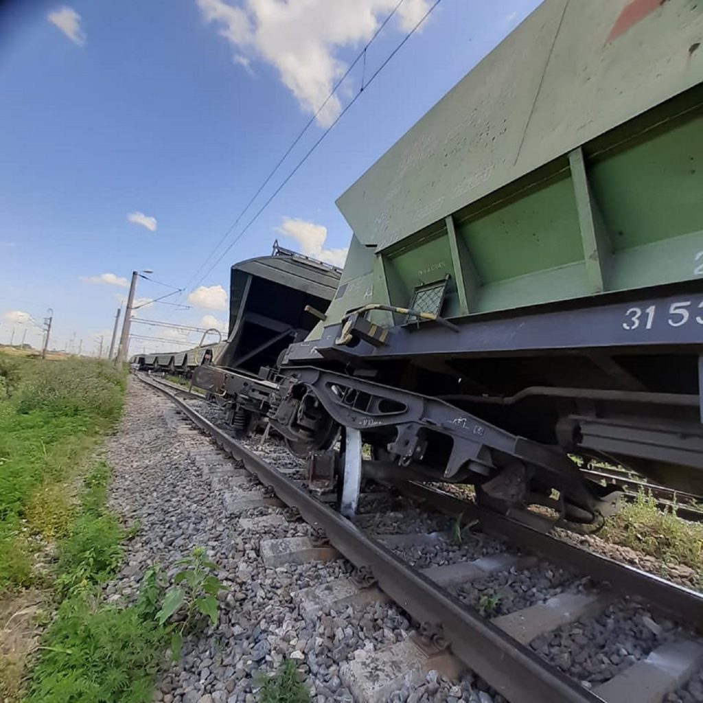 Tren de marfă deraiat în Rusia, chiar la granița cu Ucraina