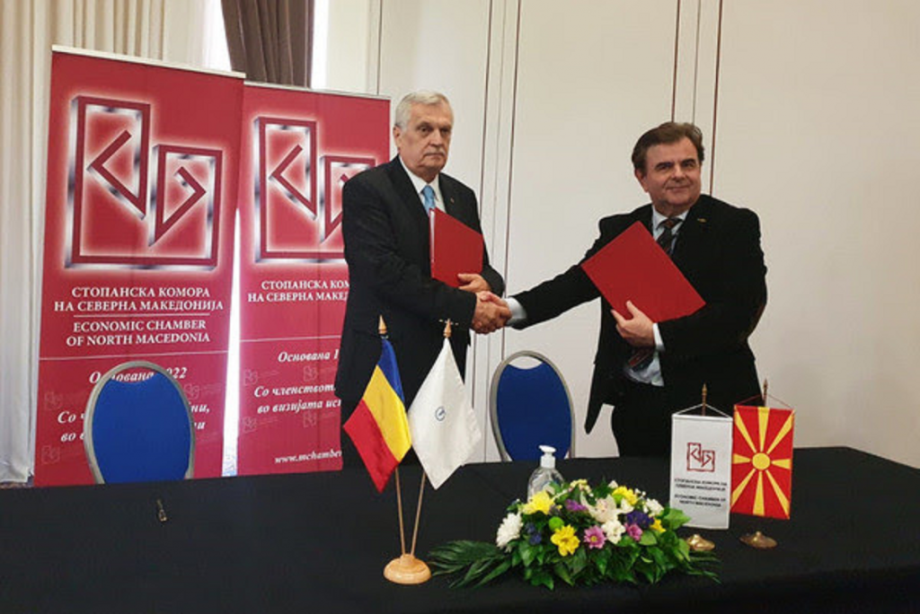 Oportunitate uriașă pentru companiile românești. Acord de Colaborare între CCIR și Camera Economică a Republicii Macedonia de Nord