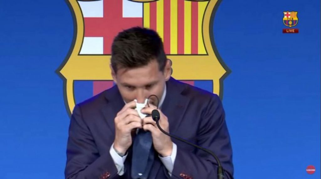 Messi a plâns la despărțirea de Barcelona. Momente de emoție extremă la conferință de presă VIDEO