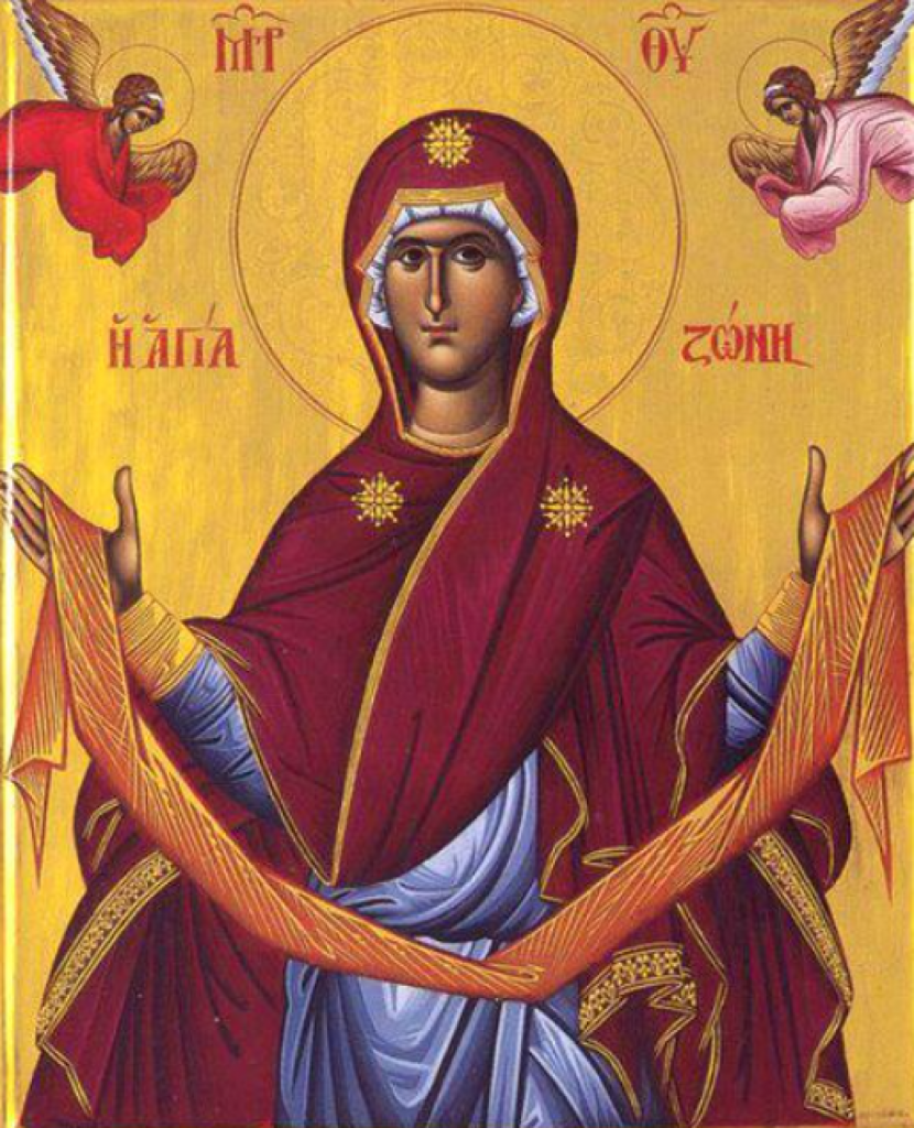 Calendar ortodox, 31 august. Punerea în raclă a Brâului Maicii Domnului