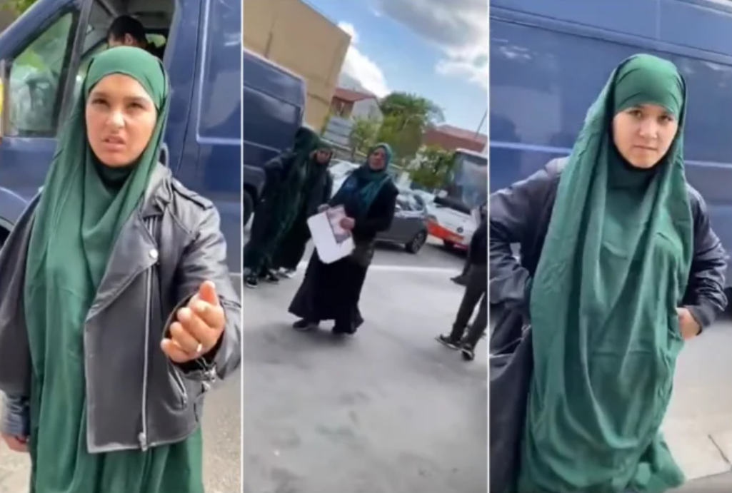 Gest revoltător al unor românce din Franța: S-au deghizat în afgane pentru a cerși bani. VIDEO