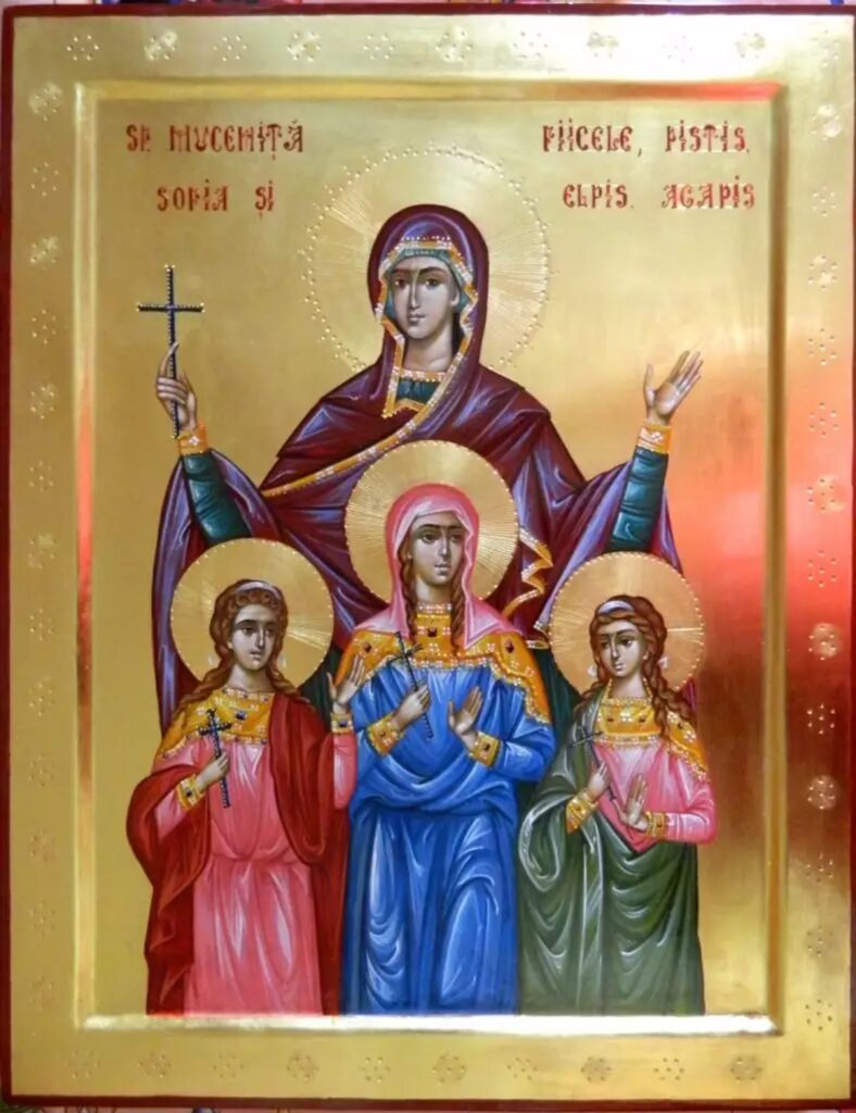 Calendar creștin ortodox, 17 septembrie. Sfânta Mucenița Sofia și fiicele sale, Pistis, Elpis și Agapis