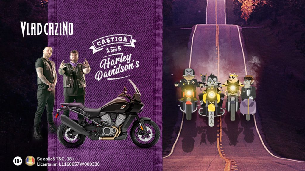 Una din cele 5 motociclete Harley Davidson personalizate de Micutzu și Bordea poate fi a ta