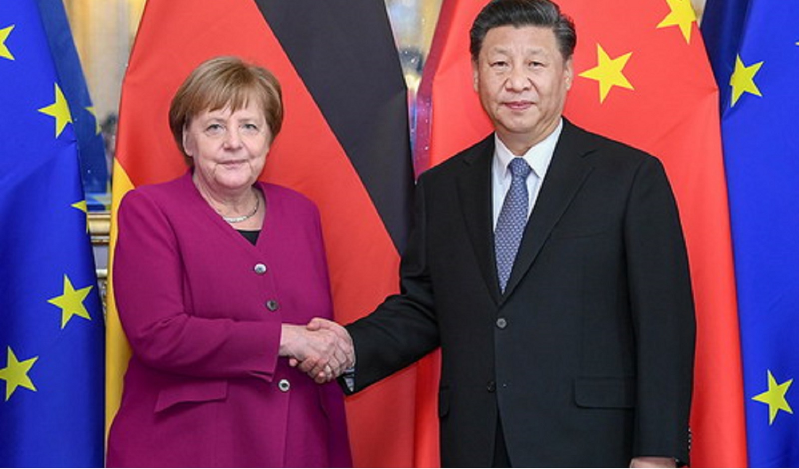 Angela Merkel și Xi Jinping.