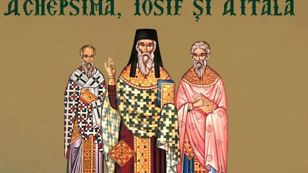 Calendar creștin ortodox, 3 noiembrie. Sfintii Achepsima, episcopul, Iosif, preotul si Aitala