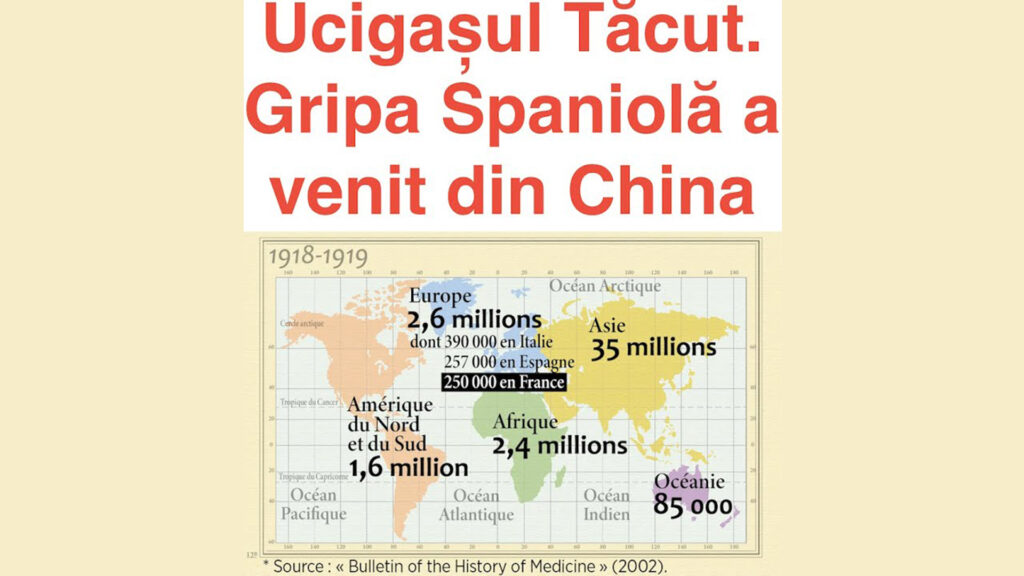 Gripa spaniolă din 1918 a venit (tot) din China!