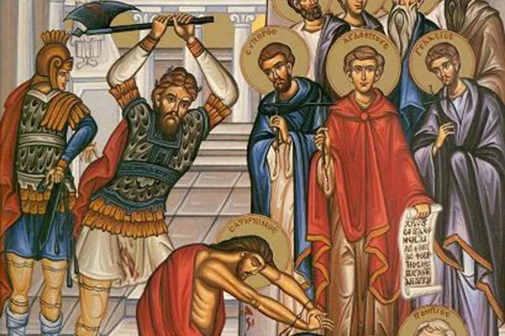 Calendar ortodox, 23 decembrie. Pomenirea celor 10 sfinți mucenici care au fost chinuiți, batjocoriți și umiliți