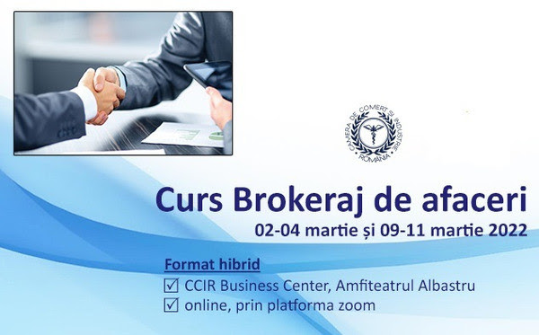 CCIR organizează, în exclusivitate, seria de cursuri Brokeraj de afaceri