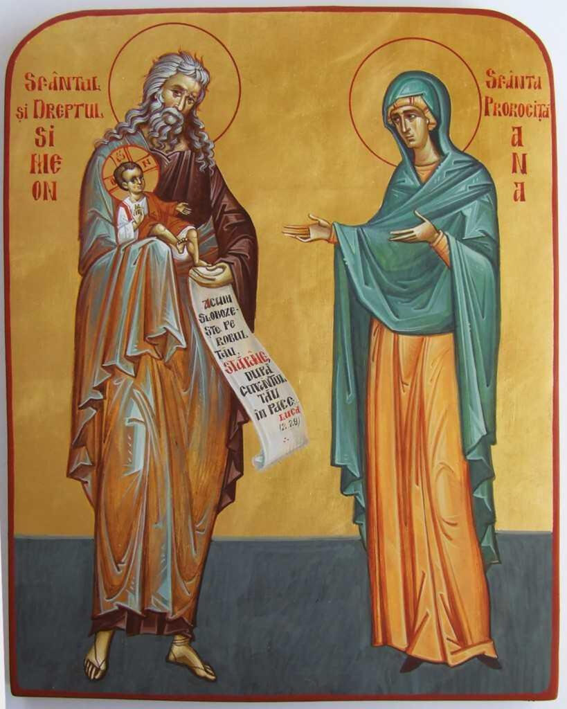Calendar Ortodox, 3 februarie. Sfântul și Dreptul Simeon și Sfânta Prorociță Ana, care au mijlocit traducerea Vechiului Testament