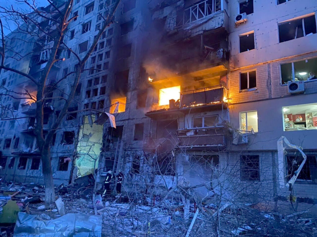 Explozii în timp ce Rusia lansează al 15-lea asalt aerian asupra Kievului în luna mai