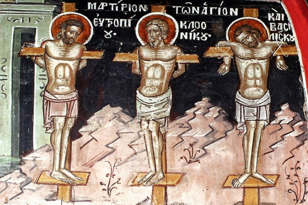 Calendar ortodox, 3 martie. Sfinții Mucenici Eutropiu, Cleonic și Vasilisc
