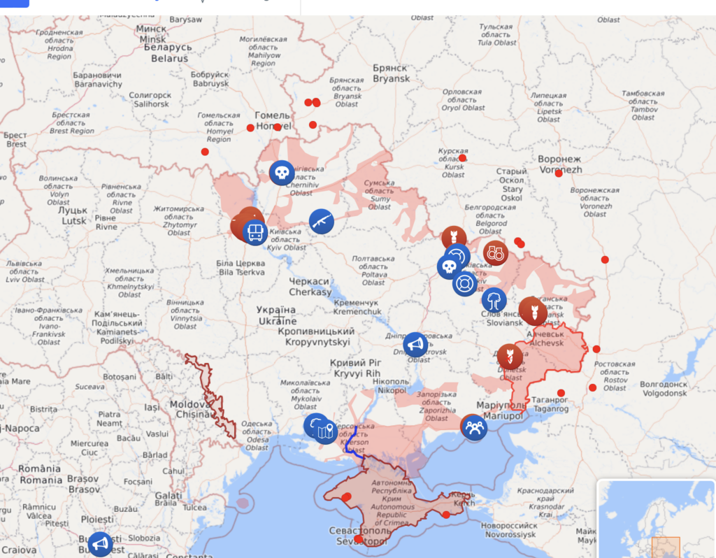Jurnal de Front - Ziua 22. Rușii se concentrează asupra cuceririi estului Ucrainei. Lovituri dure primite de Putin