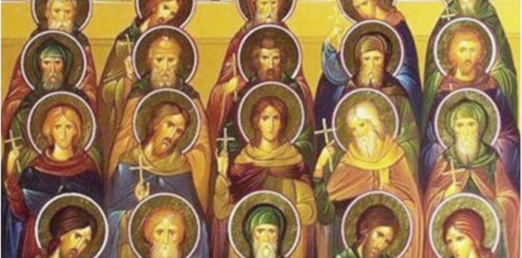 Calendar Ortodox, 20 martie. Sfinții Mucenici din Mănăstirea Sfântului Sava cel Sfințit. Au fost uciși de păgânii care au vrut să-i jefuiască