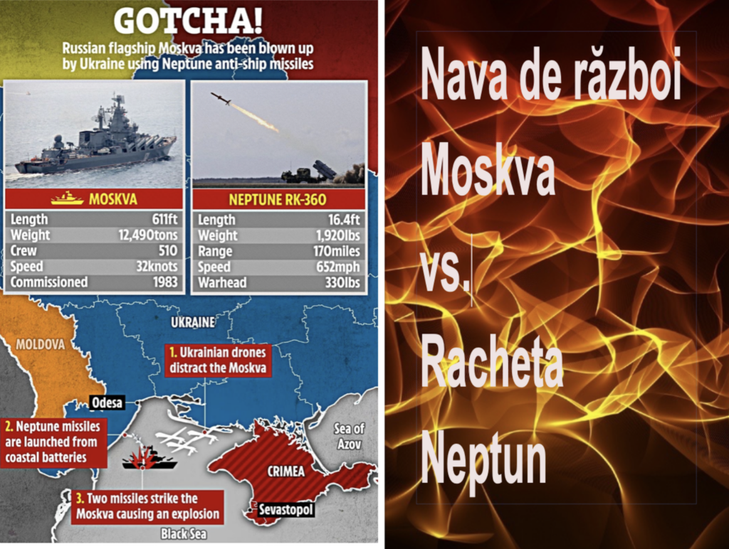 O armă nouă a ucrainienilor - racheta Neptun - a scufundat cea mai mare navă de război rusă din Marea Neagră
