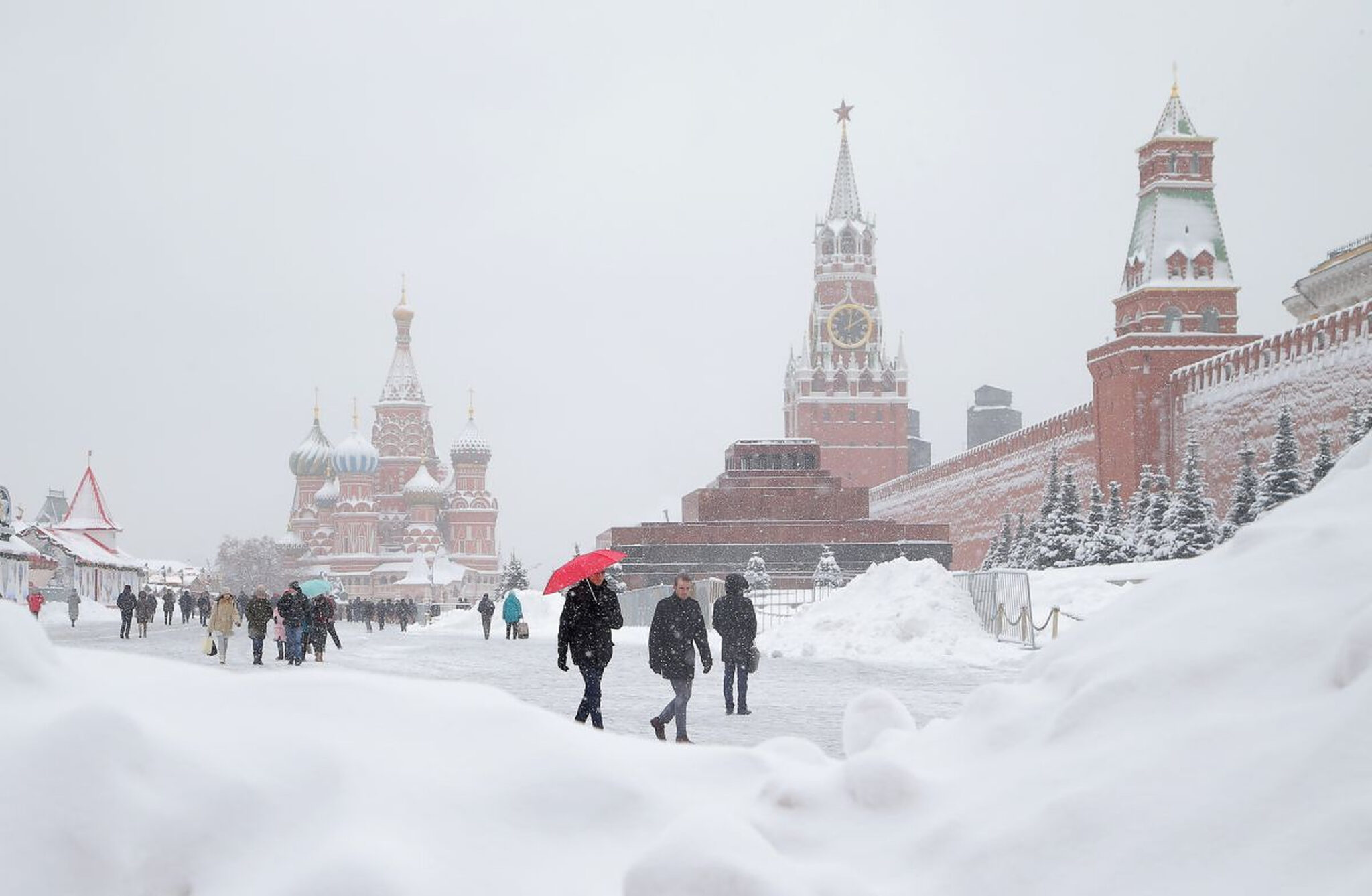 утренняя москва зимой