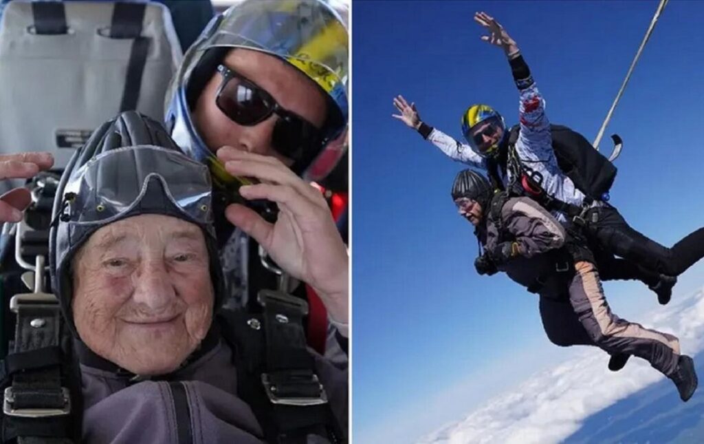O femeie a doborât recordul mondial la sărit cu parașuta! Suedeza are 103 ani și 259 de zile. VIDEO