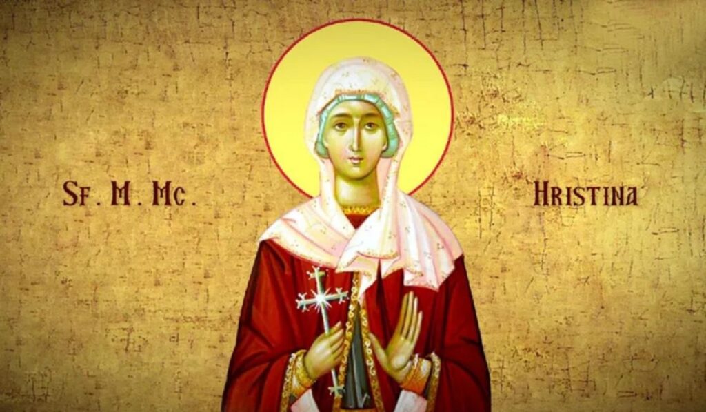 Calendar Ortodox 24 iulie. Sfânta Hristina a fost aruncată în temniță și ucisă pentru că a crezut în Dumnezeu