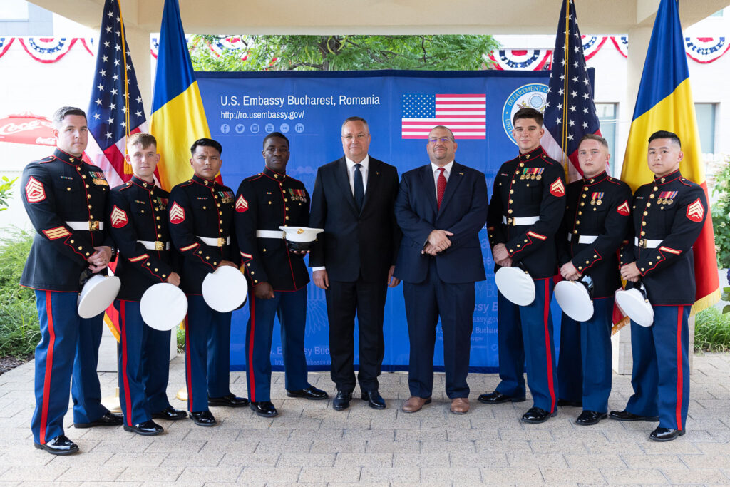Premierul Nicolae Ciucă, la Ambasada Americii: „SUA rămân cel mai apropiat aliat militar al României”