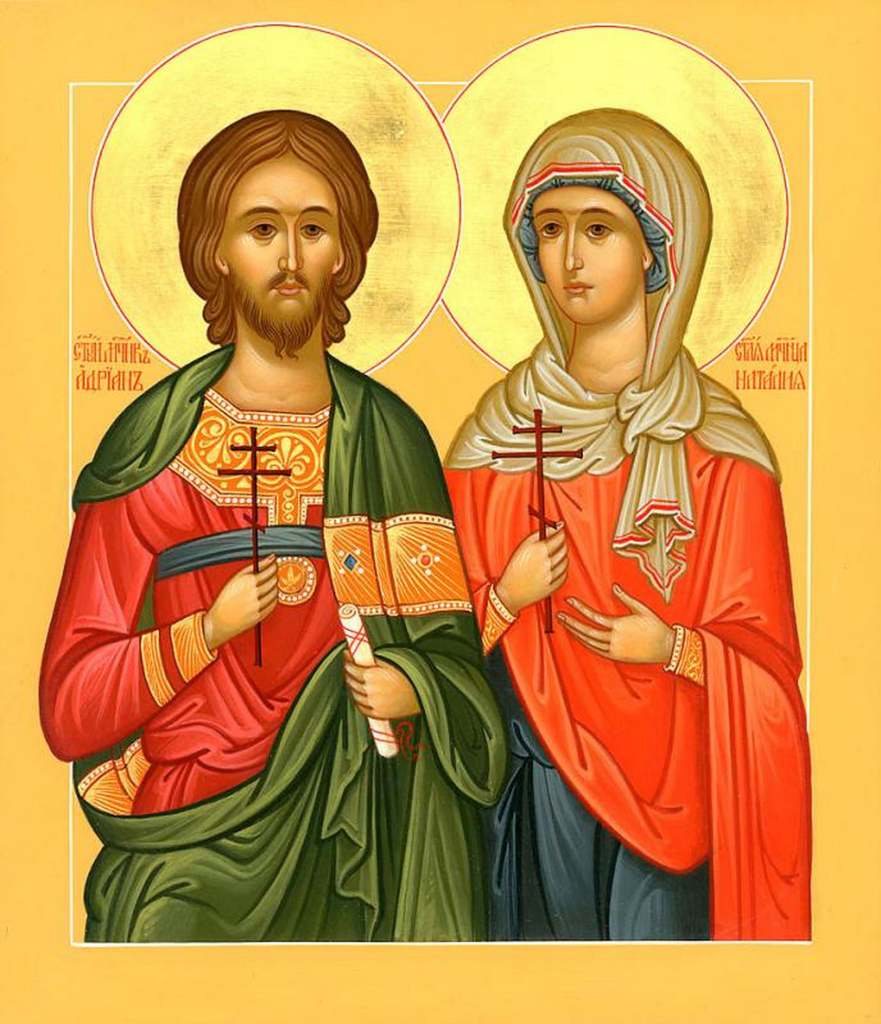 Calendar ortodox, 26 august. Rugăciunea către sfinții mucenici Adrian și Natalia protejează căsnicia