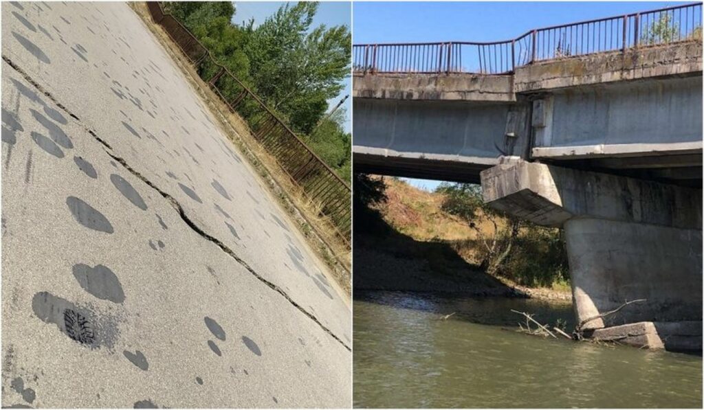 Încă un caz Luțca. Un pod din vestul României, în pericol de prăbușire. Autorităţile nu fac nimic