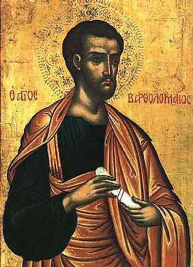 Calendar ortodox, 25 august. Aducerea moaștelor Sfântului Apostol Bartolomeu