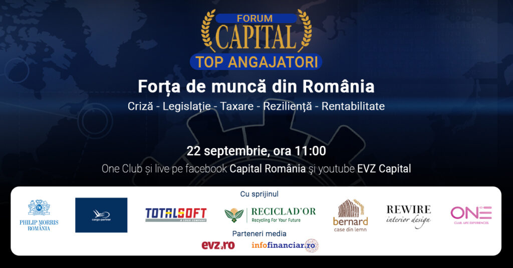 Revista Capital organizează pe 22 septembrie Forumul Top Angajatori: evenimentul care te va pune la curent cu situația forței de muncă din România