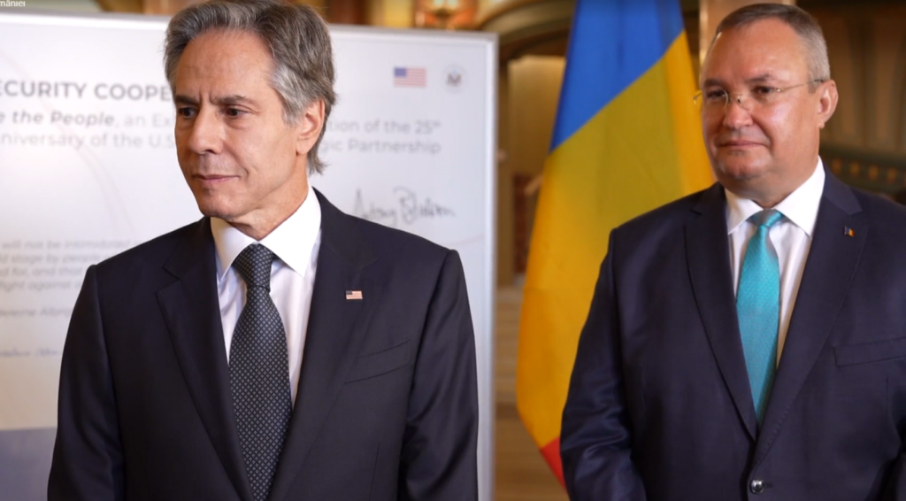 Nicolae Ciucă, întâlnire la nivel înalt cu șeful diplomației americane: „Parteneriatul nostru strategic a atins cel mai înalt nivel”. Video
