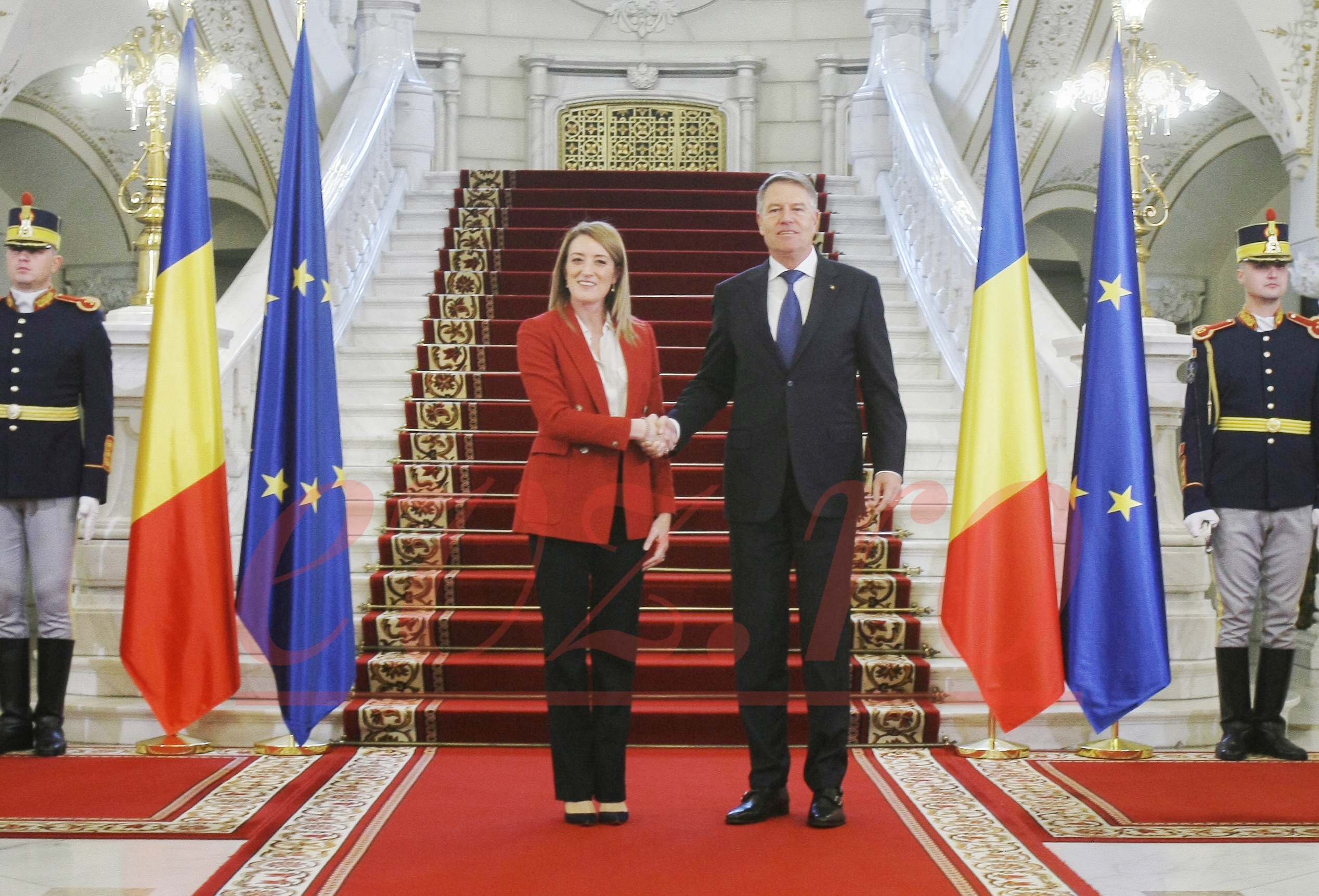 Klaus Iohannis și Roberta Metsola