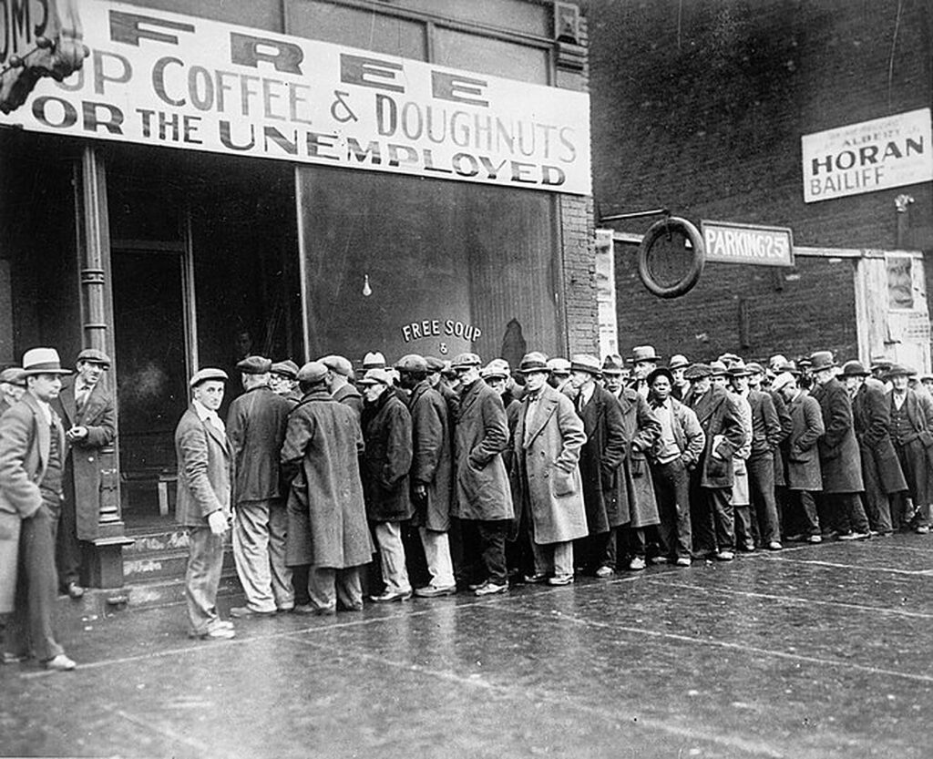 Marea Depresiune, cea mai gravă recesiune economică din istoria lumii industrializate. Sfârșitul crizei și începutul celui de-al Doilea Război Mondial