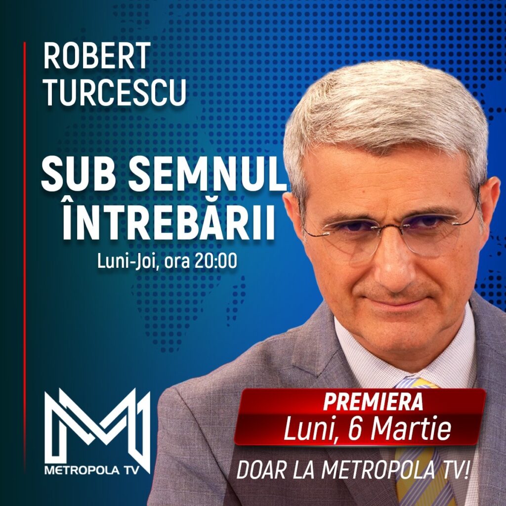 O nouă emisiune prezentată de Robert Turcescu. Va lucra cu vechi camarazi cu mare experiență jurnalistică
