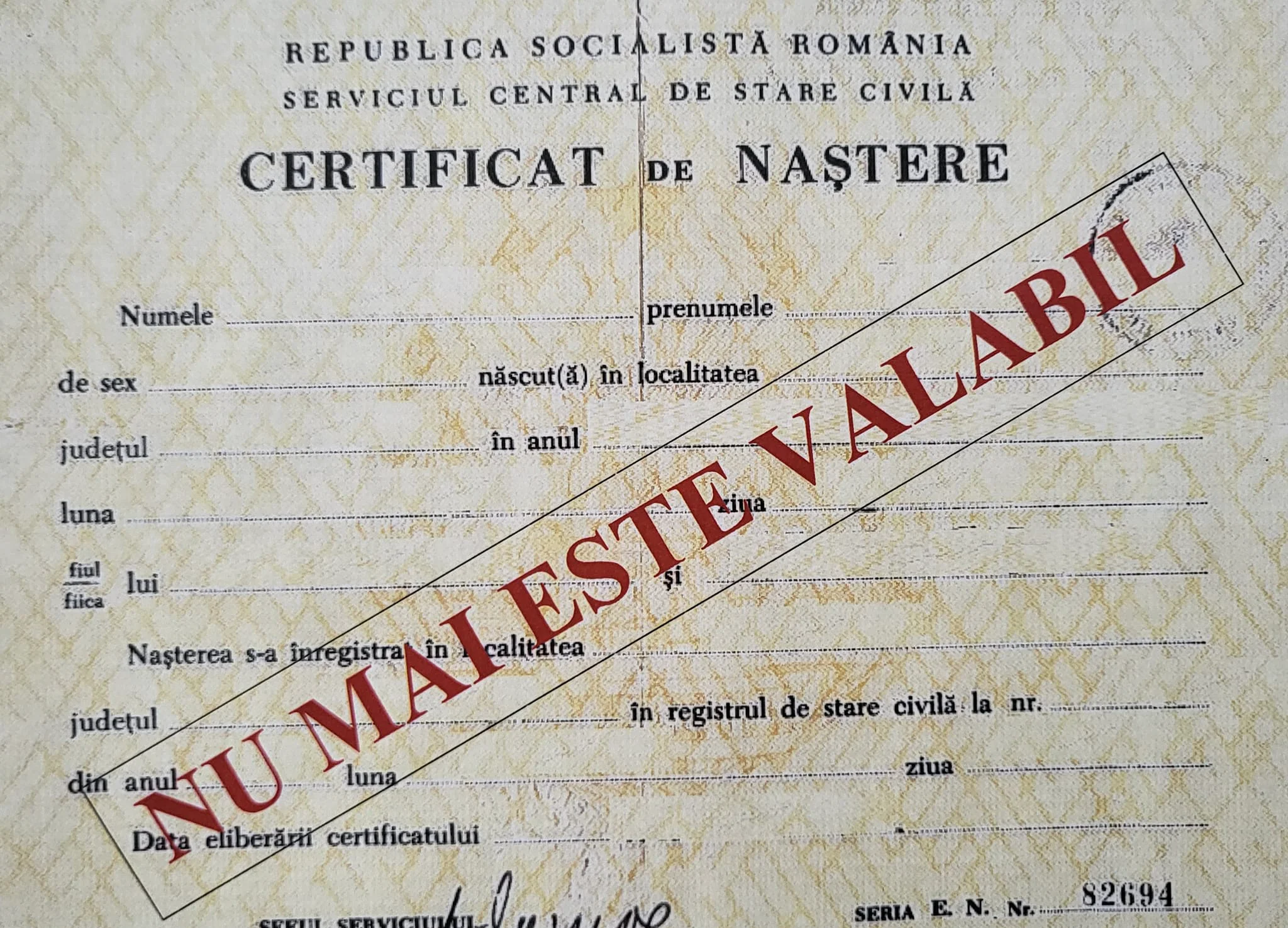 Certificatul de naștere va avea o formă unică la nivel național.