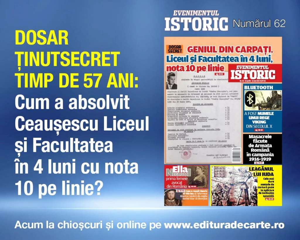 Dosar ținut secret timp de 57 de ani, scos la lumină în revista Evenimentul Istoric! Cum a absolvit Ceaușescu liceul și facultatea în 4 luni cu nota 10 pe linie?