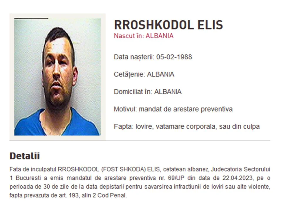 Noi informații despre albanezul care l-a înjunghiat pe patronul clubului Nuba. Cine este Elis Rroshkodol