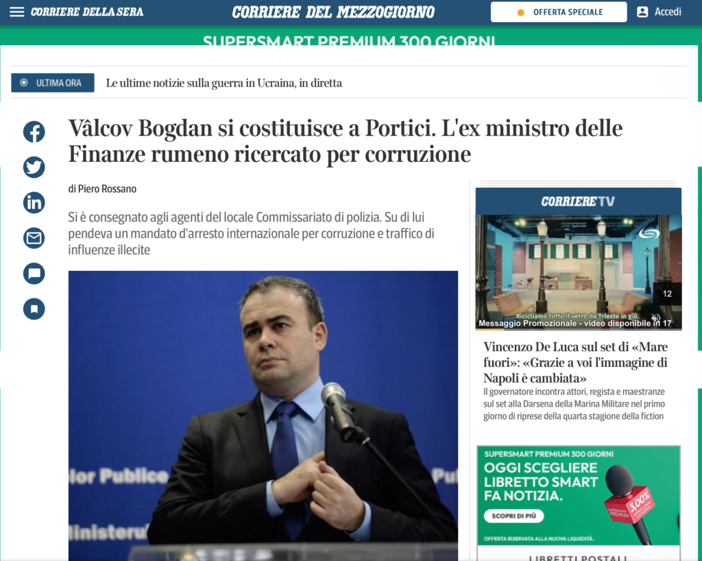 Presa italiană anunță: Darius Vâlcov s-a predat! Condamnat la 6 ani de închisoare, a ales să se ducă la poliție în Italia
