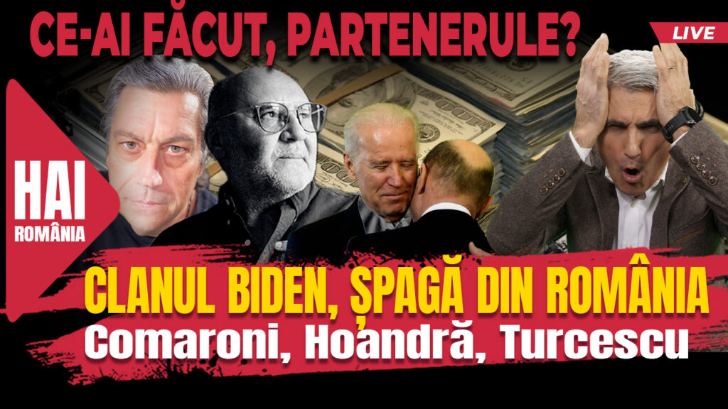 Hai live cu Turcescu la 12! Clanul Biden, șpagă din România!