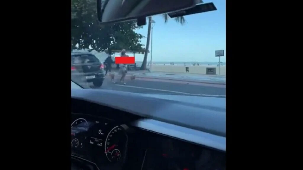 Imagini incredibile cu o femeie dezbrăcată plimbându-și câinii în amiaza mare. Cum au reacționat polițiștii. Video