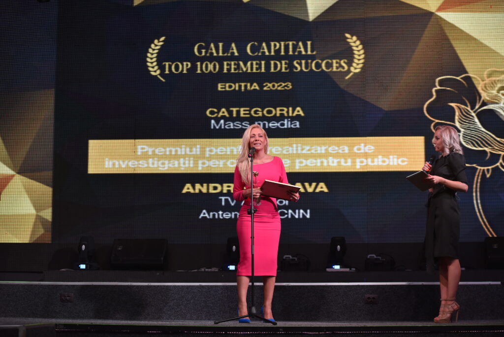 Andreea Sava, Antena 3 CNN, la Gala „Top 100 Femei de Succes”: „Femeile din televiziune merită admirație”