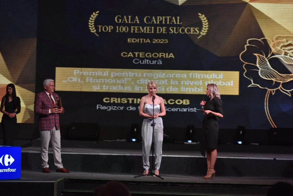 Cristina Jacob, regizoare, la Gala „Top 100 Femei de Succes”: „Sunt exemplul viu că femeile pot în cinematografie”