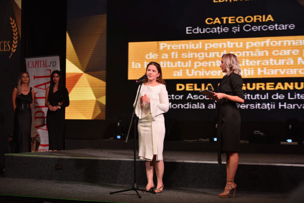 Gala Capital, Top Femei de Succes. Delia Ungureanu, profesor și cercetător: „Acest institut care aduce anual 150 de oameni din studiul literaturii”