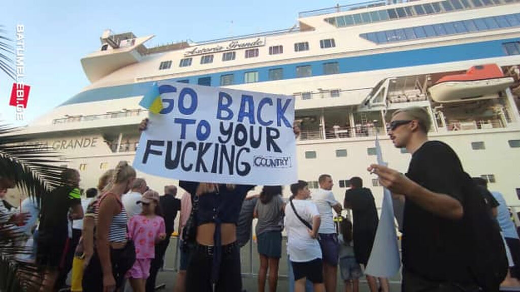 Protest într-un oraş din Georgia din cauza unei nave de croazieră cu turişti ruşi