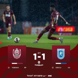 CFR Cluj - CS „U” Craiova, scor 1-1