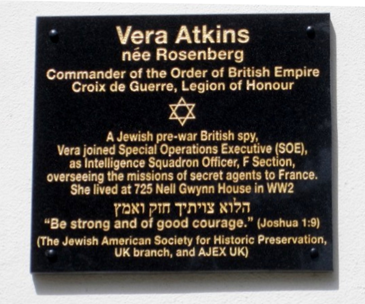 Vera Atkins placa memoriala